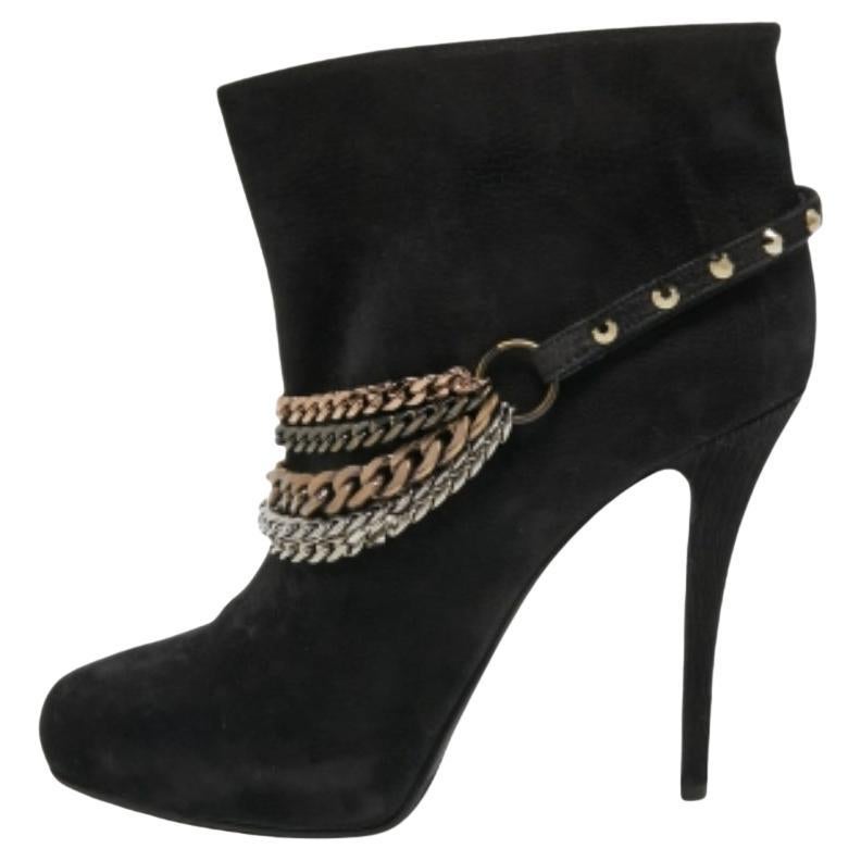 Le Silla Stivaletto in pelle nubuck nera taglia 40