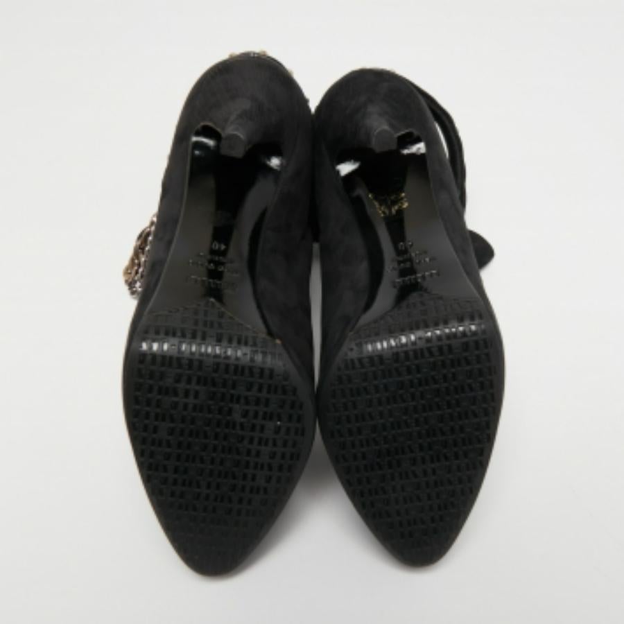 Nero Le Silla Stivaletto in pelle nubuck nera taglia 40 in vendita