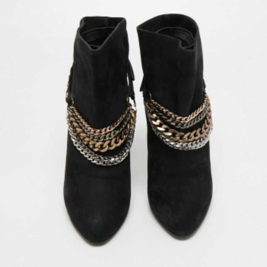 Le Silla Stivaletto in pelle nubuck nera taglia 40 in vendita 2