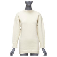 DIOR 2019 laine cachemire crème Rather Be Sailing pull long FR34 XS