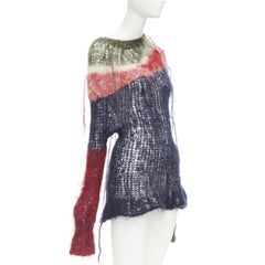 JUNYA WATANABE 2006: set da passerella in stile punk composto da maglione lavorato a maglia larga, pantaloni cargo e giacca, taglia M