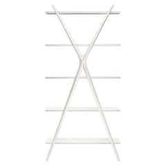 Bibliothèque croisée en frêne blanc par Carlo Contin