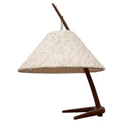 Lampada da tavolo Dornstab in teak di metà secolo di A. Pöll per Kalmar, anni 
40