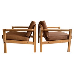 Pareja de sillones escandinavos de pino Sillones de salón de Bruksbo Made in Norway