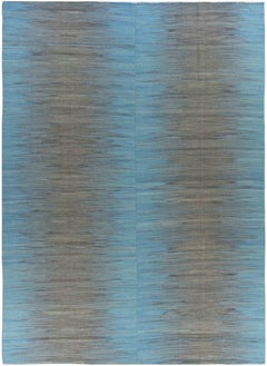 Afghanistan Kilim Area Rugs - Lana Blu Marrone Design - 88011