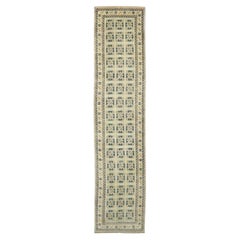Tappeto Runner Turkey Anatoly - Lana Nero Marrone Avorio Design - 93263