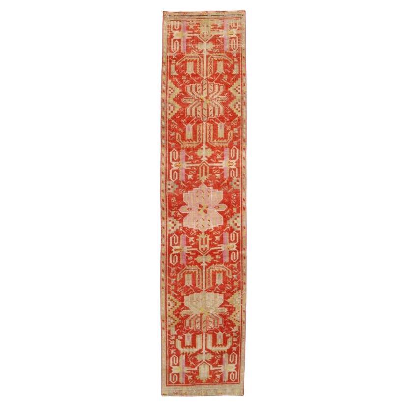 Turquía Anatoly Alfombra - Lana Verde Marfil Diseño Rojo - 93250