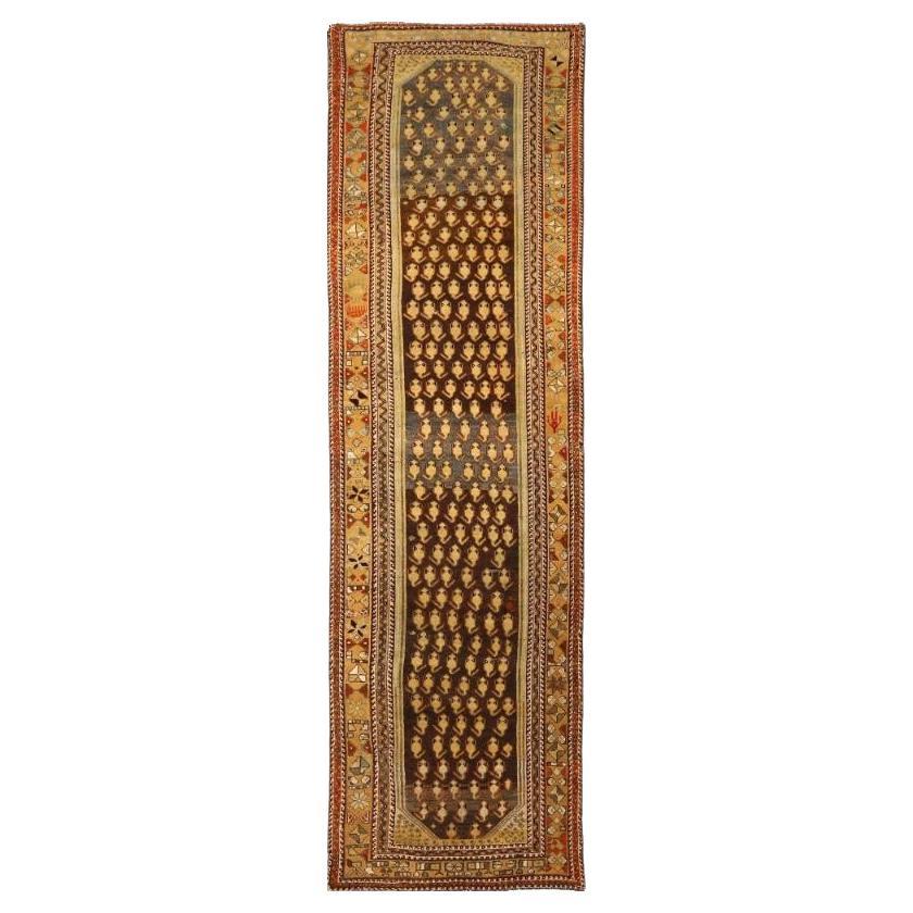 Tapis de sol persan Bakhtiari - Laine Brown Yellow Design - 93405