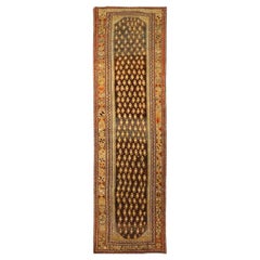 Tapis de sol persan Bakhtiari - Laine Brown Yellow Design - 93405