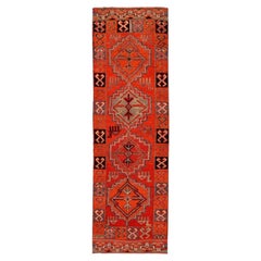 Afghanistan Anatoly Runner Rug - Wool Red Design - 93462