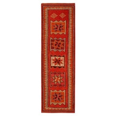 Afghanistan Anatoly Runner Rug - Wool Red Design - 93467