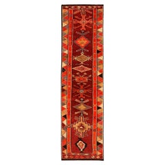 Afghanistan Anatoly Runner Rug - Wool Red Yellow Design - 93458