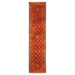 Afghanistan Anatoly Runner Rug - Wool Orange Red Design - 93470
