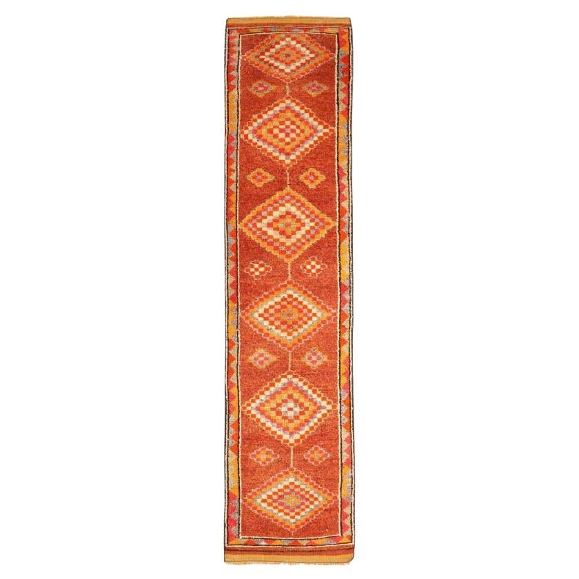 Tappeto Afghanistan Anatoly Runner - Lana Avorio Rosso Giallo Design - 93502