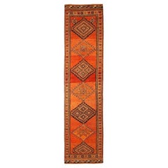 Afghanistan Anatoly Runner Rug - Wool Orange Red Design - 93503
