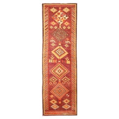 Tappeto Afghanistan Anatoly Runner - Lana Rosso Giallo Design - 93514