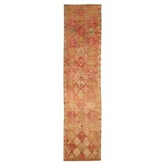 Afghanistan Anatoly Runner Rug - Wool Ivory Red Yellow Design - 93517