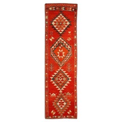 Afghanistan Anatoly Runner Rug - Wool Red Design - 93526