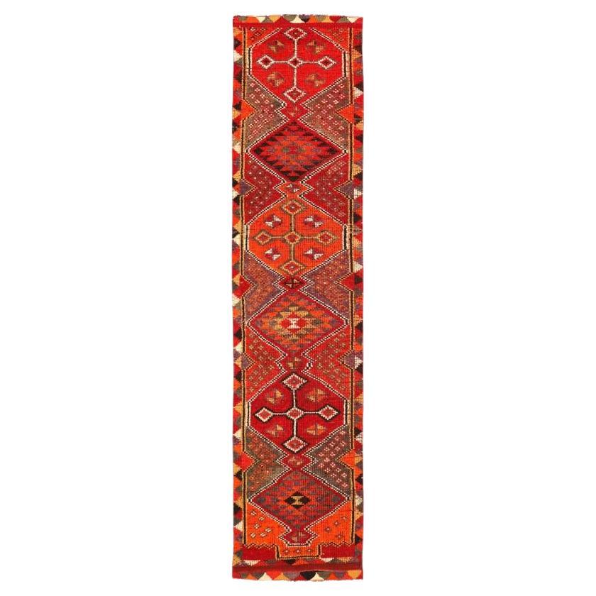 Tappeto Afghanistan Anatoly Runner - Design rosso lana - 93538