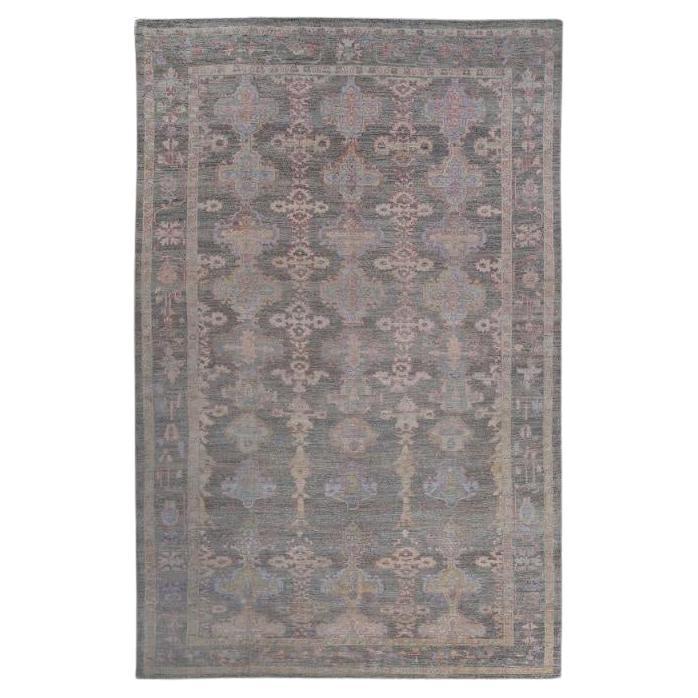 Tappeto Afghanistan Oushak - Lana Marrone Grigio Verde - 97499