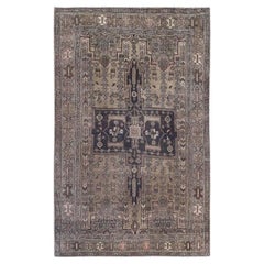 Persian Bijar Small Rug - Wool Brown Design - 97619
