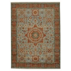 Tappeti India Mamluke - Lana Avorio Azzurro Rosso Design - 96616
