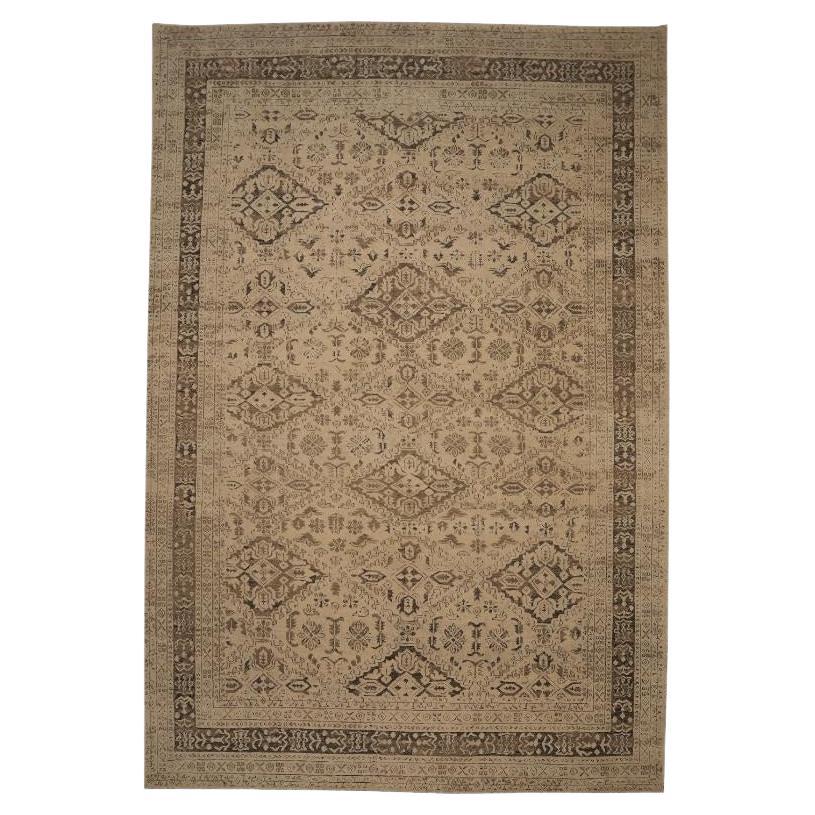 Tappeti India Oushak - Design Marrone Taupe in lana -