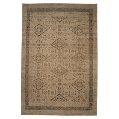 Tappeti India Oushak - Design Marrone Taupe in lana -