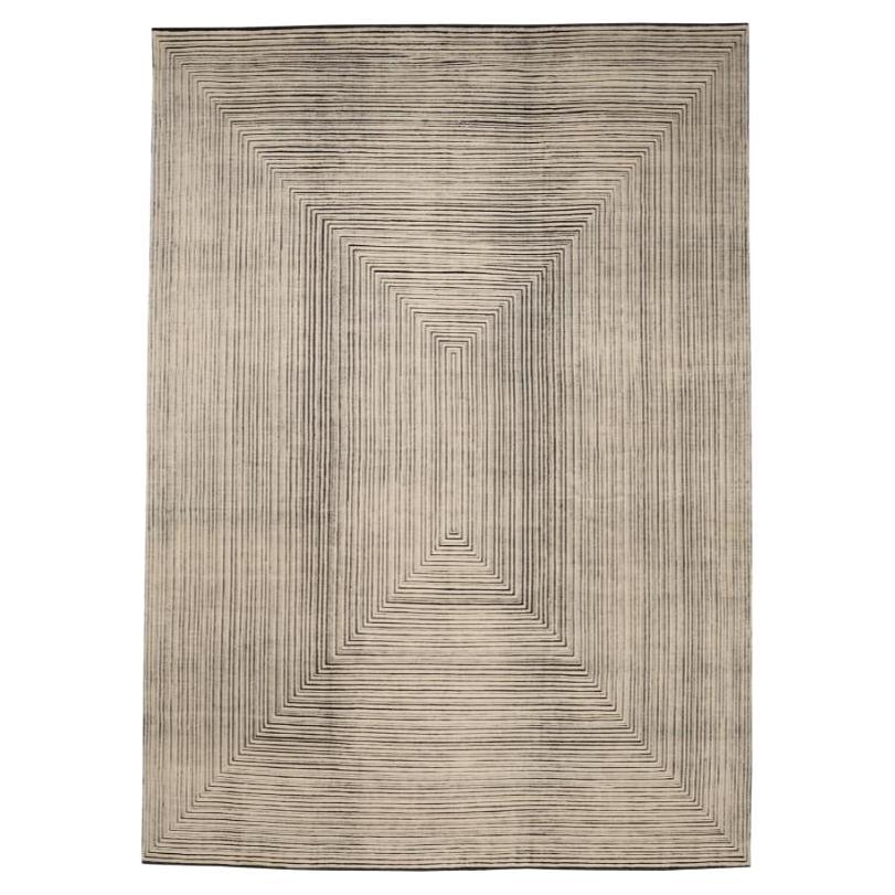 India Moroccan Area Rugs - Blue Gray Design - 96627 For Sale