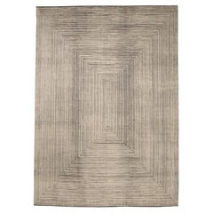India Moroccan Area Rugs - Blue Gray Design - 96627