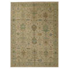 Oushak-Teppiche aus Afghanistan - Wolle in elfenbeinfarbenem Design - 96083