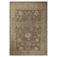 Turkey Oushak Area Rugs - Wool Brown Terracotta Design - 96114