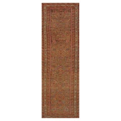 Persischer Malayer-Läufer Circa 1880 - Wolle Blau Grün Rosa Rot Design - 99556