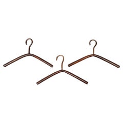 Set of 4 Vintage Wood Coat Hangers, 1970s