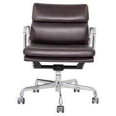 2019 Herman Miller Eames Soft Pad Management Desk Chair in Brown Leather