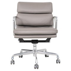 2013 Herman Miller Eames Soft Pad Management Desk Chair in Grey Leather