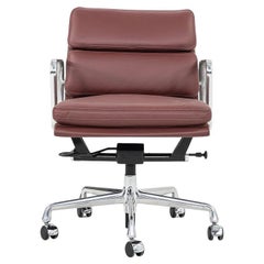 2010s Herman Miller Eames Soft Pad Management Desk Chair in Red Leather, EA435