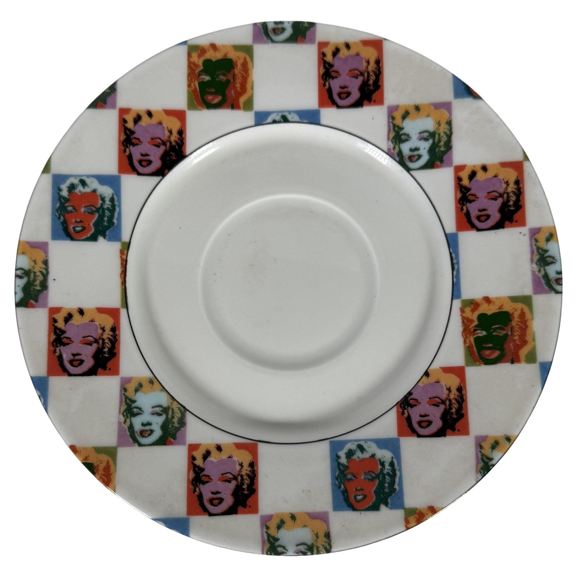 Andy Warhol Style Saucers: Pop Art Checkerboard, 20th Century