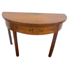 Console miniature en bois satiné de style Adam, XIXe siècle, Angleterre