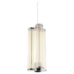 Sospensione Superwire S3 in vetro e alluminio di Formafantasma, 2025