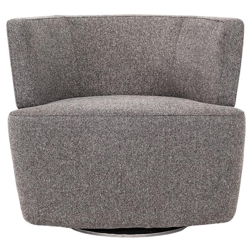 2021 Joel Swivel Lounge Chair by EOOS in Grey Felted Fabric