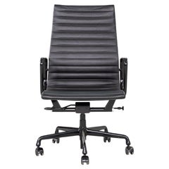 2015 Herman Miller Eames Aluminum Group Executive Desk Chair in All Black