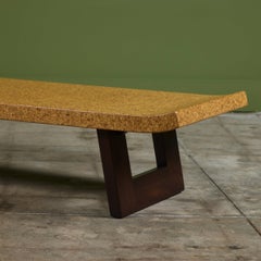 Paul Frankl Rectangular Cork Coffee Table or Bench for Johnson Furniture Co.