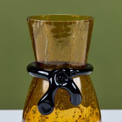 Handgeblasene Glasvase von Krosno Glass