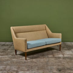 Two Seat Sofa Settee by Ejner Larsen & Askel B. Madsen for Fritz Hansen, 1950s