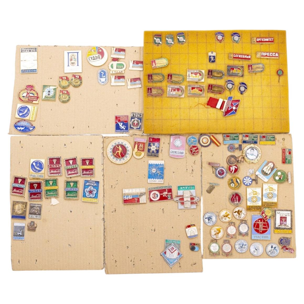 Sports collections - Collection of pins, emblems and badges - 100 For Sale