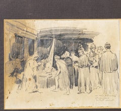 Drawing - Jose Contente - 'Presentation of the baby Jesus to the Three Wise Men'