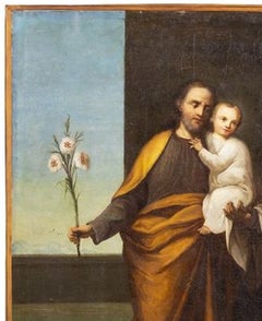 Painting - Saint Joseph with Child Jesus - 18th Century
