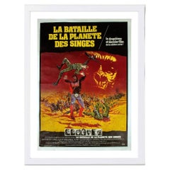 Battle for the Planet of the Apes Original Vintage White Frame Poster, 1973