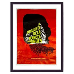 Conquest Of The "Planet of the Apes" (French) Black Frame Poster, 1972